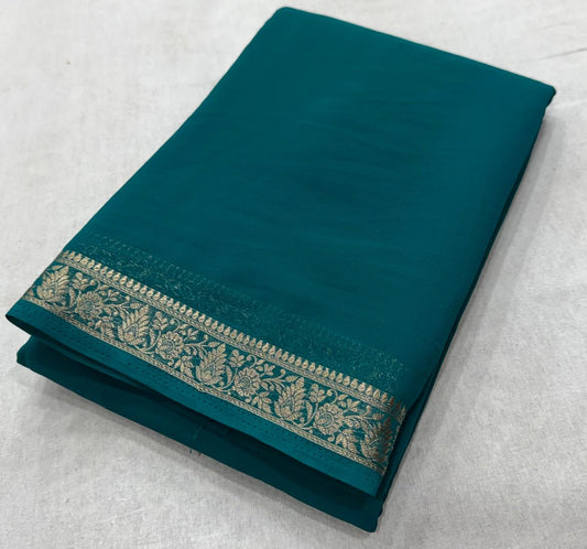 Fancy Georgette saree with piping border