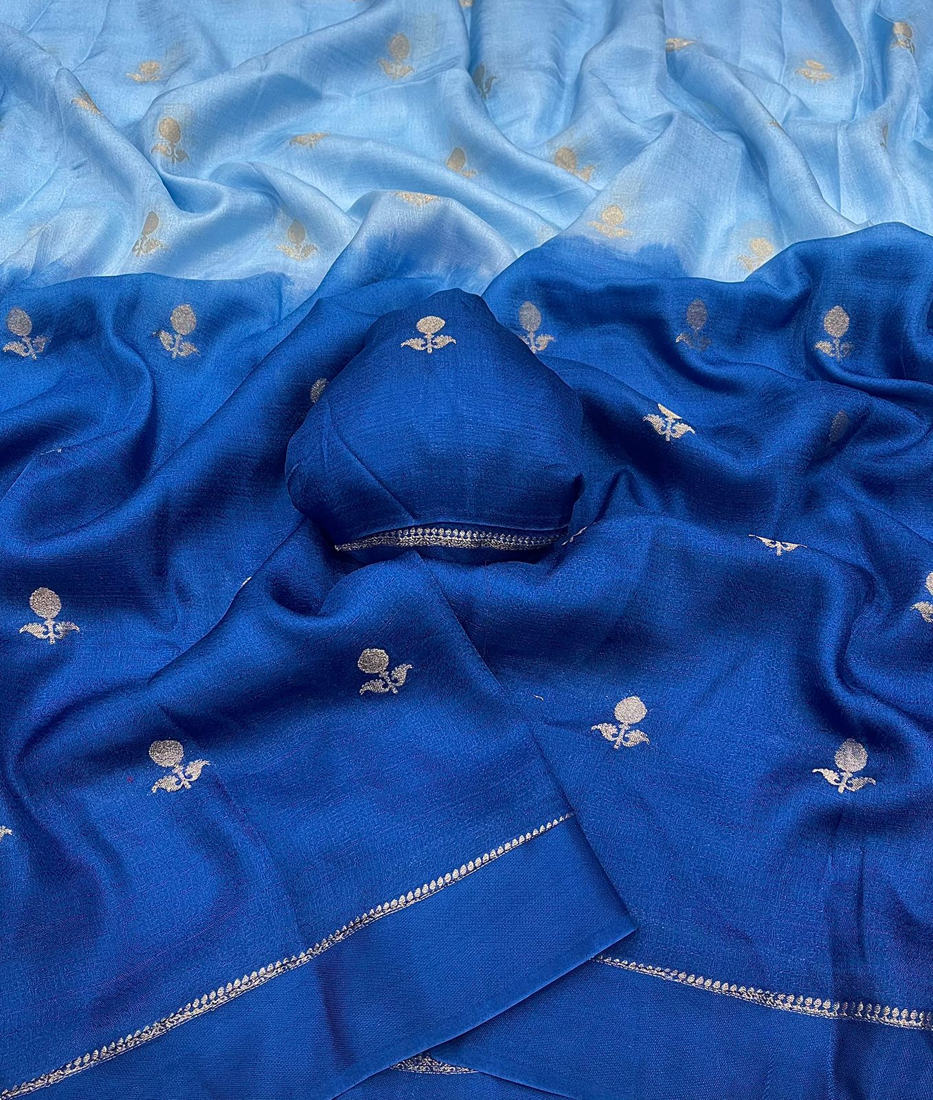 Viscose kadhi saree in dual tone