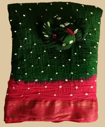 Pure mul cotton Bandhini sarees  in dual tone