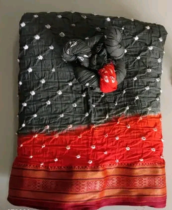 Pure mul cotton Bandhini sarees  in dual tone