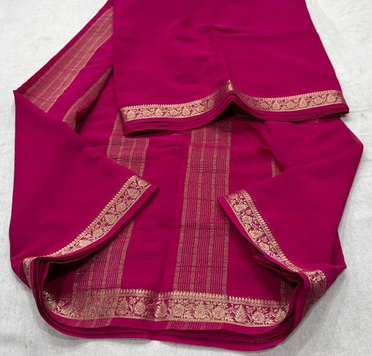 Fancy Georgette saree with piping border