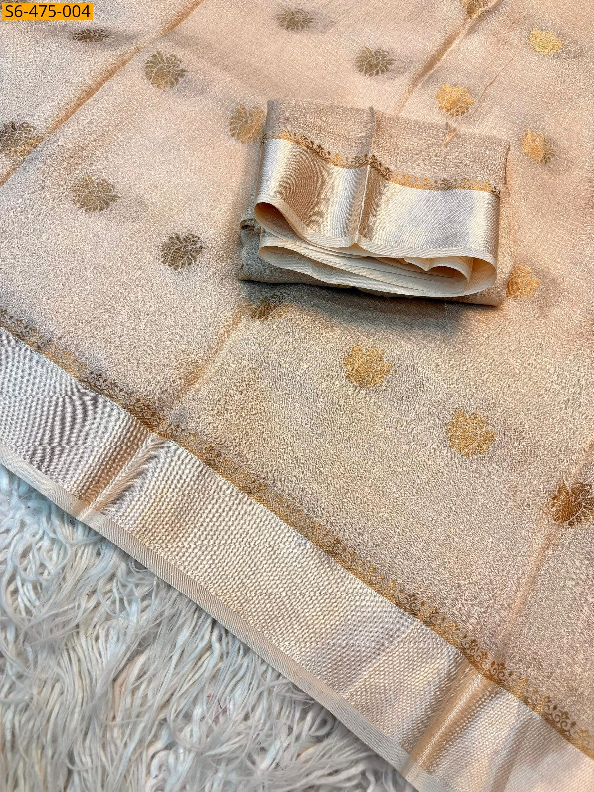 Viscose kadhi Crepe Saree with Lotus motifs in all trendy colours