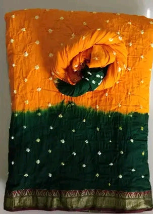 Pure mul cotton Bandhini sarees  in dual tone