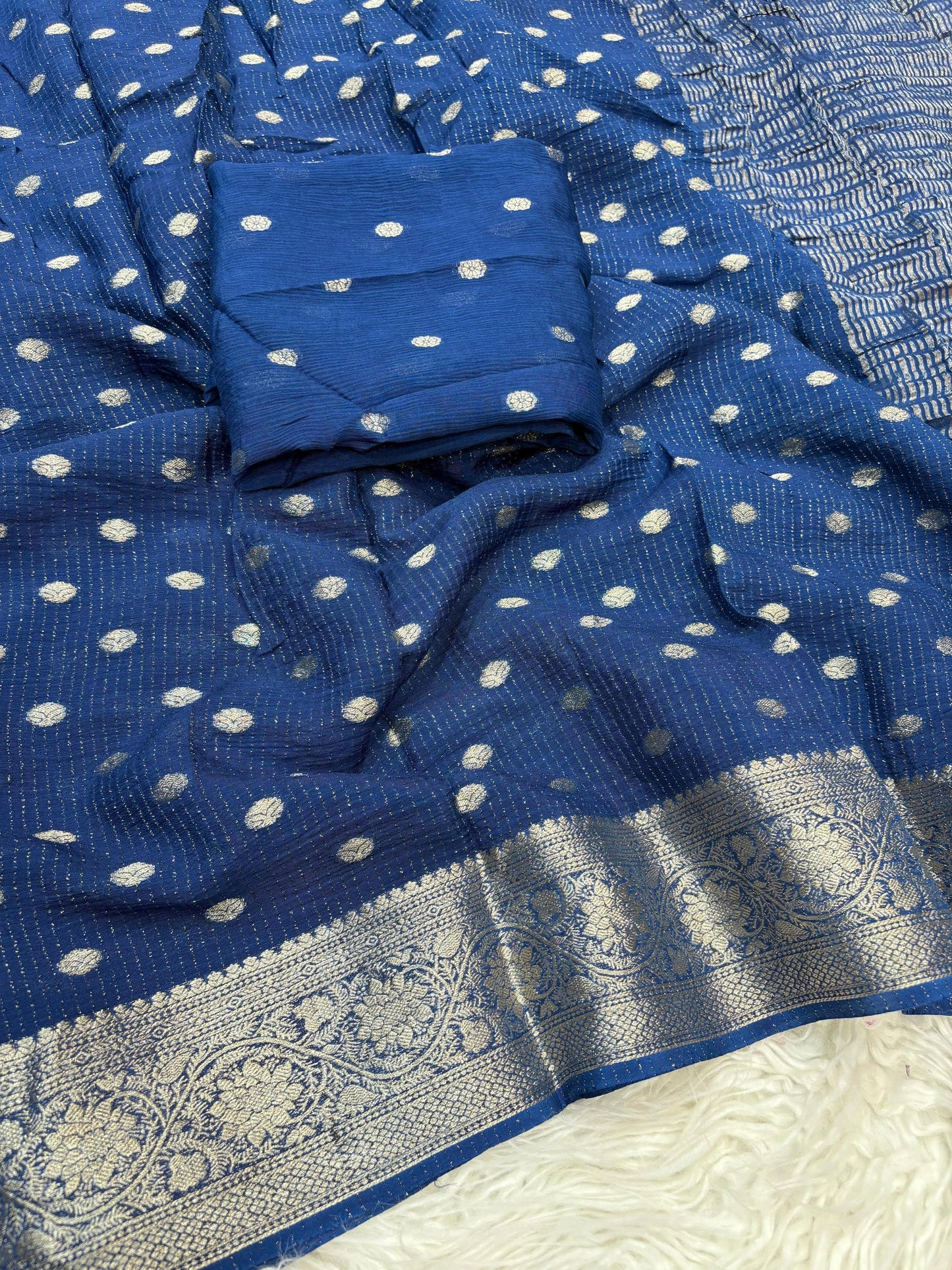 Viscose Georgette Sarees with all over weaving