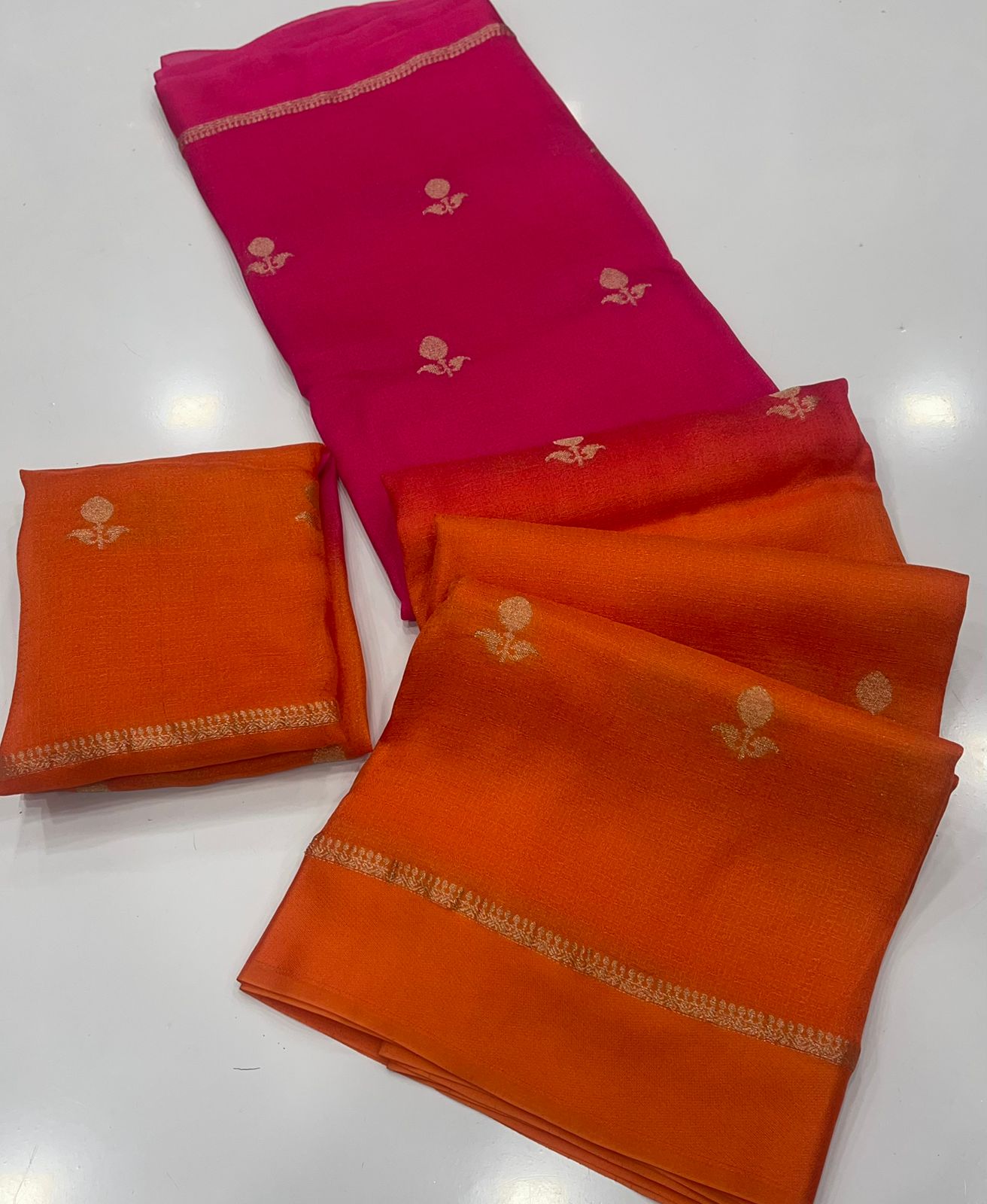 Viscose kadhi saree in dual tone