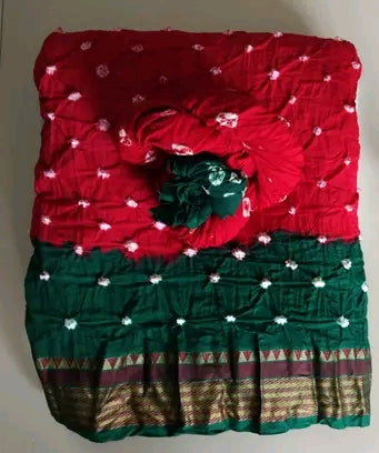 Pure mul cotton Bandhini sarees  in dual tone