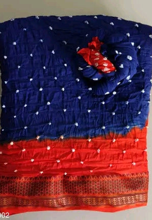 Pure mul cotton Bandhini sarees  in dual tone