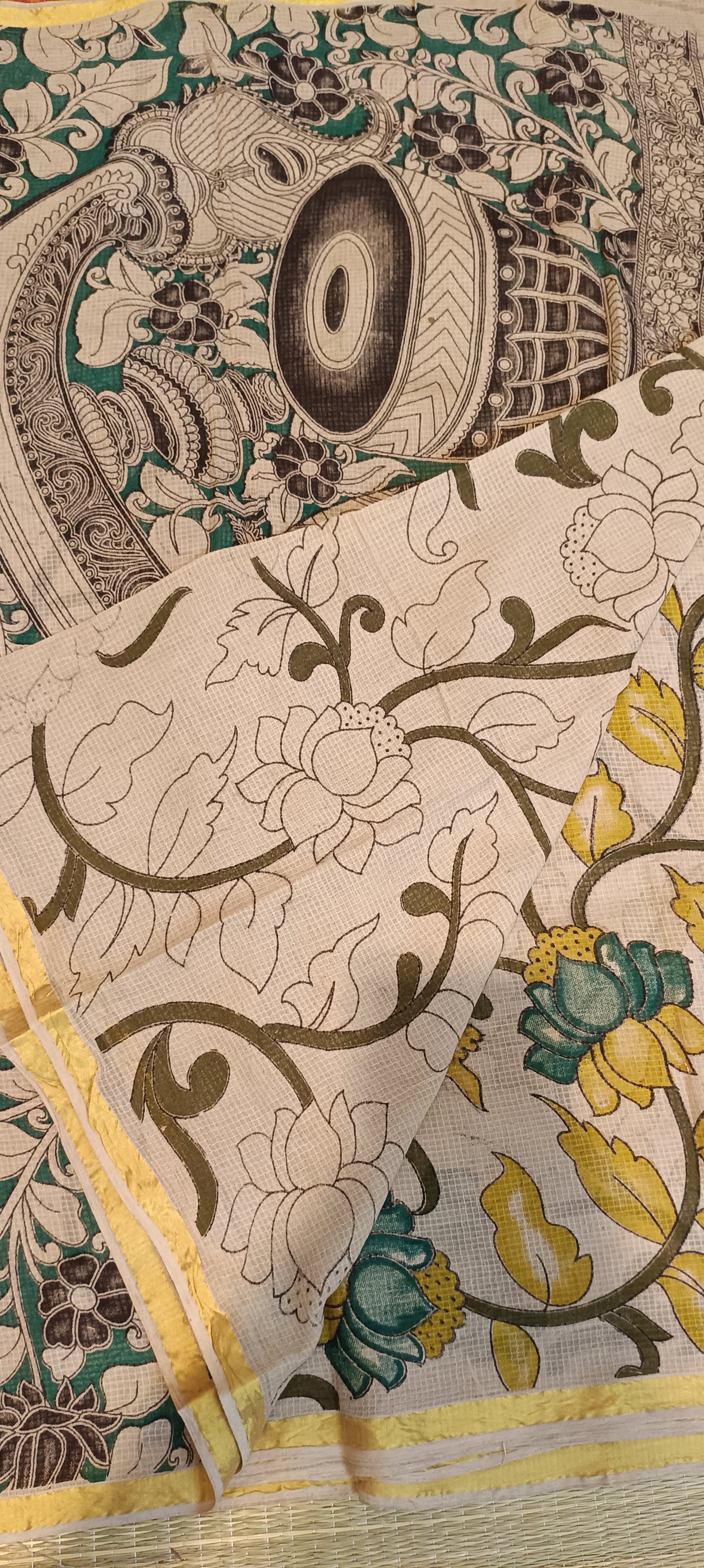 Kota cotton kalamkari sarees