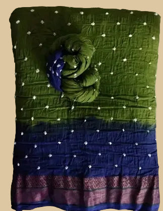 Pure mul cotton Bandhini sarees  in dual tone