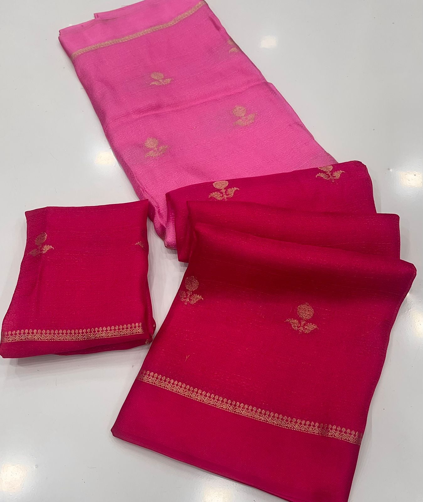 Viscose kadhi saree in dual tone
