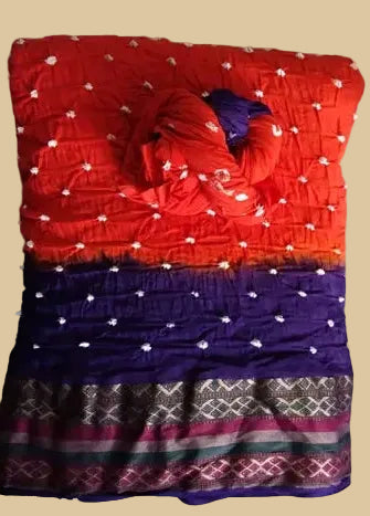 Pure mul cotton Bandhini sarees  in dual tone
