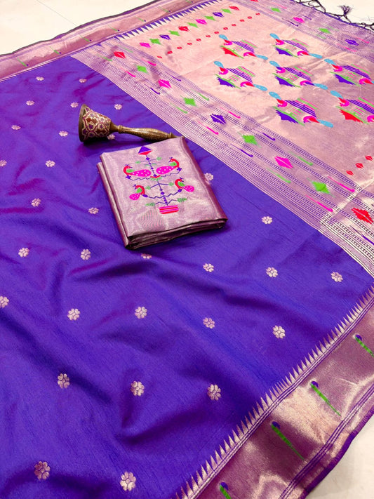 Paitani Sarees in raw silk